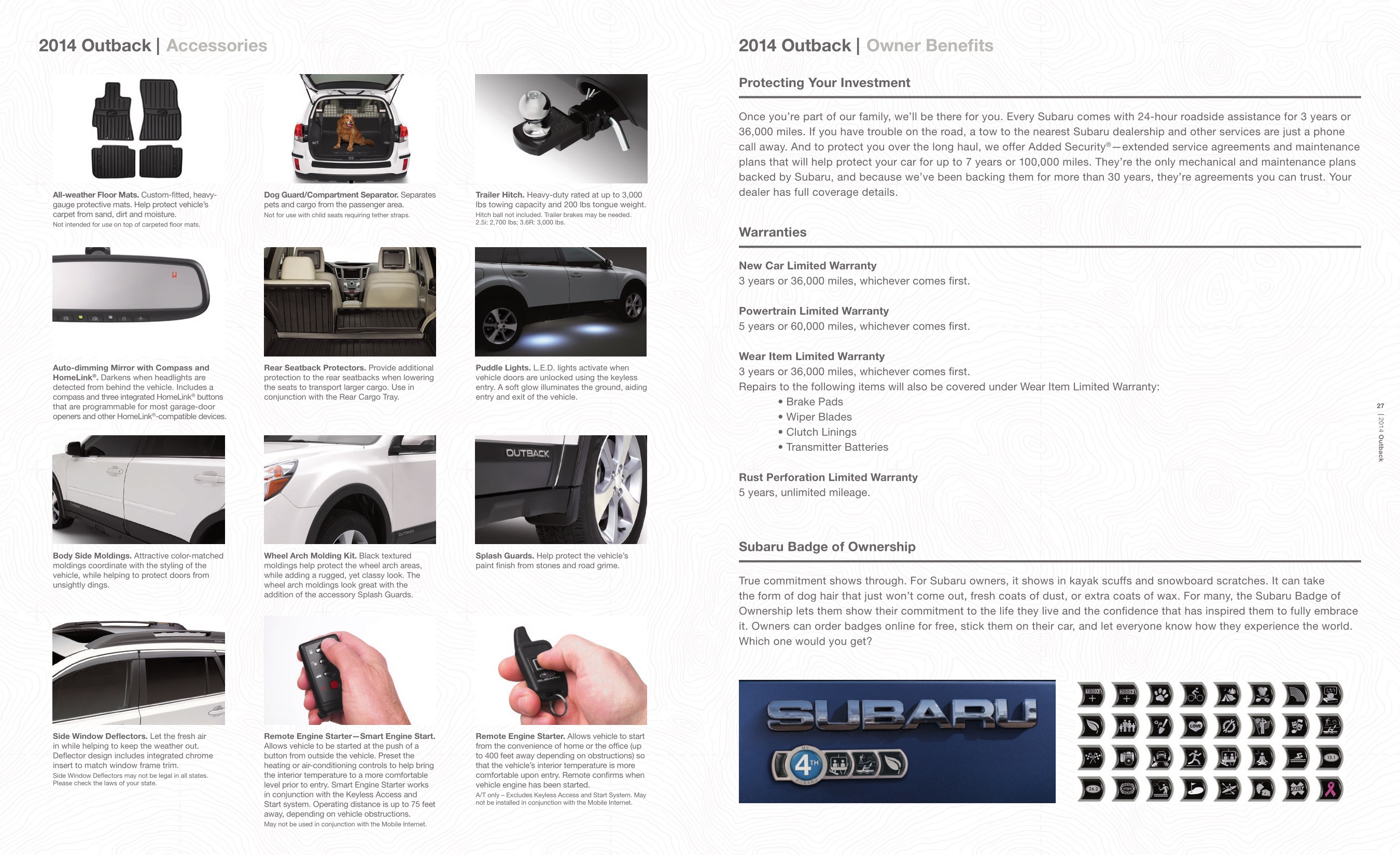2014 Subaru Outback Brochure Page 4